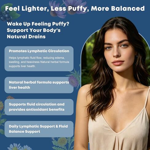 LUCNVEM Liposomal Lymphatic Drainage Drops – 9 in 1 Organic Lymphatic Drainage Drops with Echinacea, Burdock Root, Dandelion, Milk Thistle for Lymphatic Health & Immune Support, Sugar Free, 2 Fl Oz in Saudi Arabia
