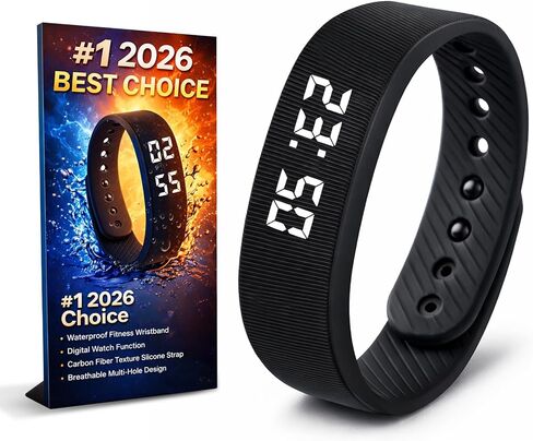 Vibrating Alarm Clock Silent Wristband for Heavy Sleepers Battery Wrist Watch Bands for Deaf Loud for Adults Wearable Bracelet Won't Wake Partner Band Vibration Wake up Extremely Deep Sleeper in Saudi Arabia