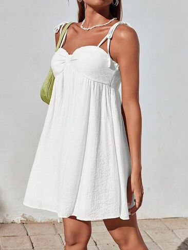 Narecte Casual Summer Dresses for Women Flowy Sun Dress Cute Mini Slip Dress Spaghetti Strap Dress in Kuwait