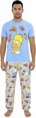 بيجامة The Simpsons للرجال والنساء، طقم سراويل وقميص Homer Simpson Pj، Homer and Duff، Pjs كرتونية للبالغين، S-M-L-XL in Kuwait