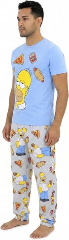 بيجامة The Simpsons للرجال والنساء، طقم سراويل وقميص Homer Simpson Pj، Homer and Duff، Pjs كرتونية للبالغين، S-M-L-XL in Kuwait