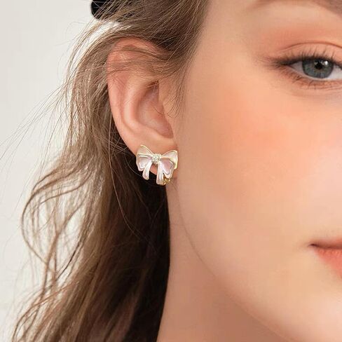 Minimalist Bow Bowknot Clip On Earrings for Women Non-piercing Clip Earrings in Kuwait