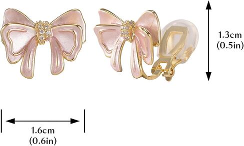 Minimalist Bow Bowknot Clip On Earrings for Women Non-piercing Clip Earrings in Kuwait