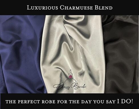 Classy Bride Hubby Satin Robe in Kuwait