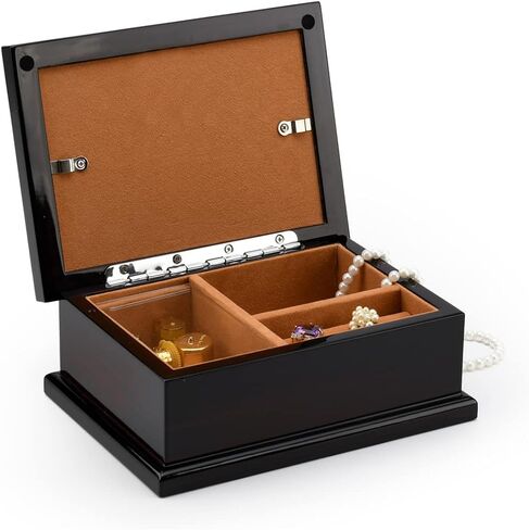 Sophisticated Modern 4 X 6 Photo Frame Musical Jewelry Box - Many Songs to Choose - Silver Bells in Saudi Arabia