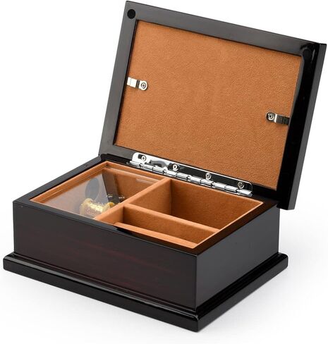 Sophisticated Modern 4 X 6 Photo Frame Musical Jewelry Box - Many Songs to Choose - Silver Bells in Saudi Arabia