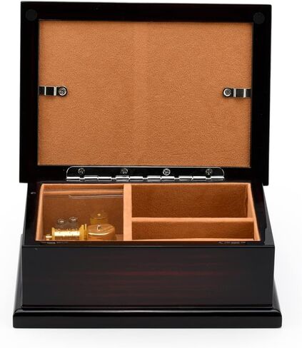 Sophisticated Modern 4 X 6 Photo Frame Musical Jewelry Box - Many Songs to Choose - Silver Bells in Saudi Arabia