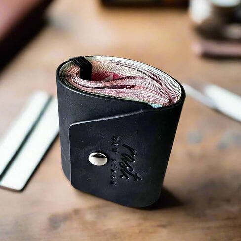 Rast Cash Wallets for Men — a Minimalist Leather Wallet Built for the Cash-Driven Hustler who Needs Instant Access, Unbeatable Hold, and Zero Bulk (Night Black) in Kuwait