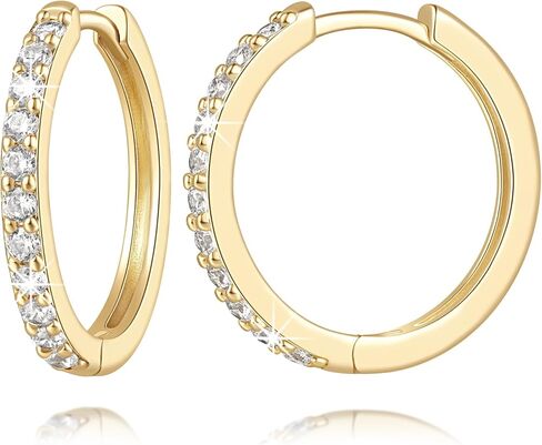 14K Gold Earrings for Women Gold Hoop Earrings for Women Dainty Hoop Earring for Womens Sleek Chic Womens Hoops Earring in Saudi Arabia