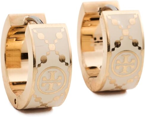 Tory Burch Women's Small Icon T Monogram Hoop Earrings in Saudi Arabia