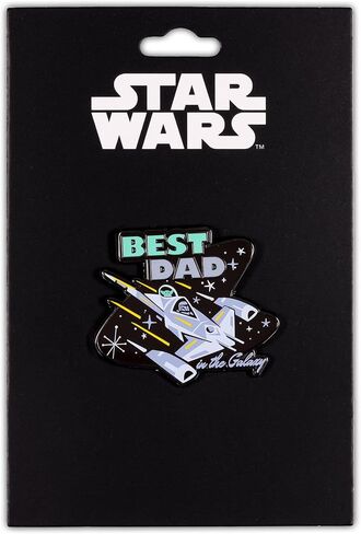 Star Wars: The Mandalorian "Best Dad In The Galaxy" Father's Day Enamel Pin | Badge Accessories For Lanyard, Backpack, Clothes in Kuwait