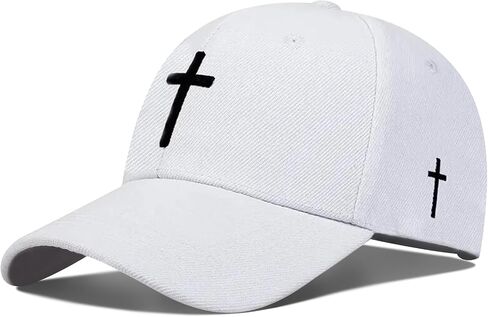 3D Embroidered Christian Hat for Men & Women, Jesus Faith Cross Hat, Religious Gifts for Christians Clothes in Kuwait