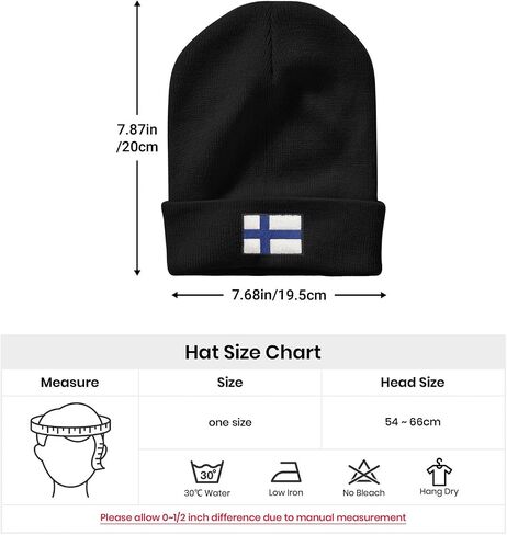 Finland Flag Finnish Beanie Hat for Men Women Winter Warm Beanie Hats Stretch Skull Knit Hat Cap Black in Saudi Arabia