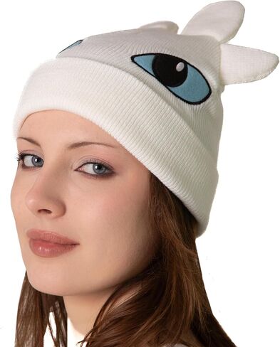 ComfyCamper White Dragon Beanie Hat for Womens - Adults Women Mens Animal Dragons Wing Cosplay Halloween in Kuwait