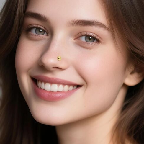 POPLYKE Flower Nose Rings 925 Sterling Silver Nose Ring for Women Sunflower Daisy Jewelry Gifts in Kuwait