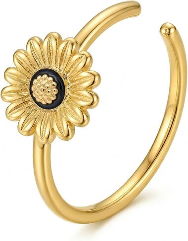 POPLYKE Flower Nose Rings 925 Sterling Silver Nose Ring for Women Sunflower Daisy Jewelry Gifts in Kuwait
