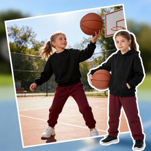 4 Pack Toddler Girls Fleece Sweatpants - Winter Warm Fleece Pants with Pockets, Athletic Microfleece Pants for 2-6 Years Toddler, Baby Girl Thermal Joggers 3Y-G1 in Saudi Arabia