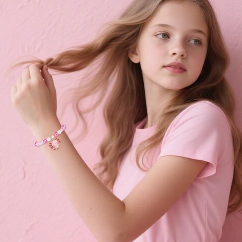 Mikovivi Axolotl Bracelet Set, Cute Stackable Axolotl Bead Bracelets with Card Kawaii Charm Beaded Jewelry for Girls Niece Birthday Present in Kuwait