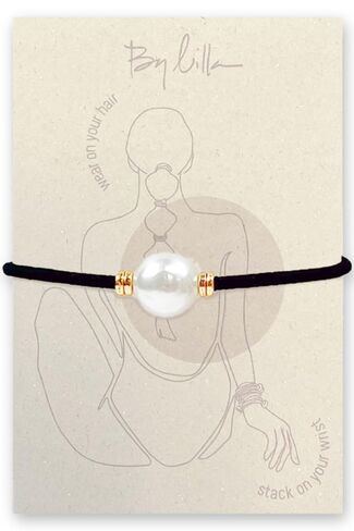 By Lilla Bracelet Hair Ties for Women - Hair Tie Bracelet with Silver Accents - Boho Handmade Jewelry for Wrist and Ponytail (Mega Halo-Nectarine) in Kuwait