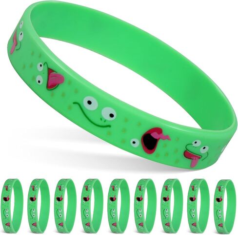 12 Packs for H0ppers Lizard Silicone Bracelets Set, Silicone Wristbands Bracelet for Hop-pers, Lizard Printed Inspired Cartoon Merchandise Party Favors in Kuwait
