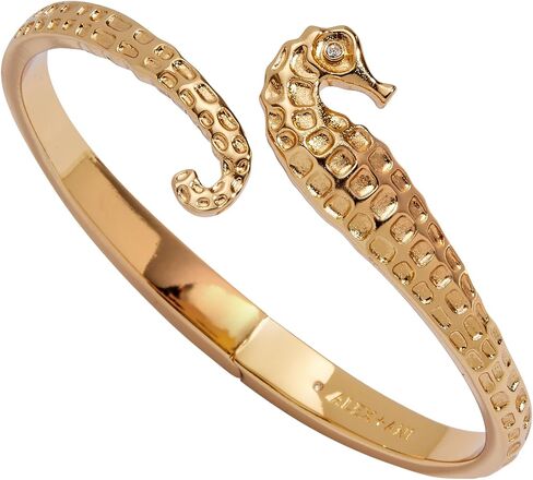 Alex and Ani Seahorse Bypass الكفة | صفعة فرس البحر النحتية | سوار الكفة للنساء | مجوهرات الشاطئ للنساء | مجوهرات بحرية in Kuwait