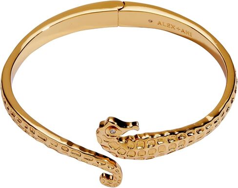 Alex and Ani Seahorse Bypass الكفة | صفعة فرس البحر النحتية | سوار الكفة للنساء | مجوهرات الشاطئ للنساء | مجوهرات بحرية in Kuwait