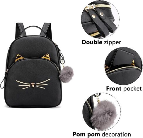 PRLINJSK Mini Backpack for Girls Teens Women Small Cat Backpack Purse in Saudi Arabia