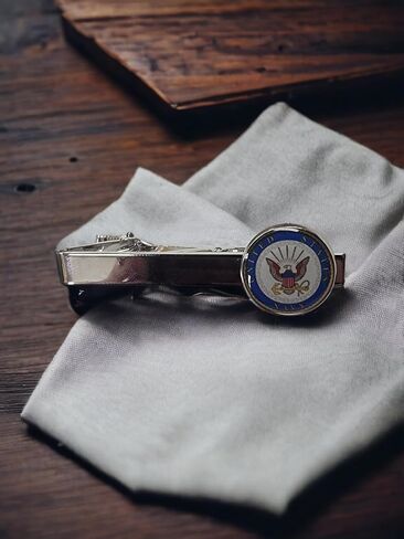 Men's Navy Tie Bar Clip | Made in USA | Non Tarnish in Kuwait