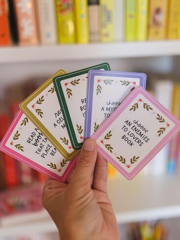 Pippi Post Reader Roulette Card Game – 54 Reading Prompt Cards to Choose Your Next Book – Book Lover Gift, TBR Picker Deck with Gold Foil Storage Box in Saudi Arabia