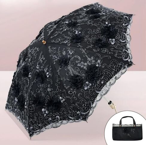 UV Blocking Sun Umbrella Vintage Lace Embroidery Parasol for Wedding Party Photo Shoots in Saudi Arabia