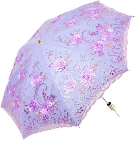 UV Blocking Sun Umbrella Vintage Lace Embroidery Parasol for Wedding Party Photo Shoots in Saudi Arabia
