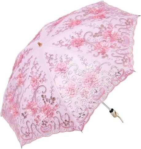 UV Blocking Sun Umbrella Vintage Lace Embroidery Parasol for Wedding Party Photo Shoots in Saudi Arabia