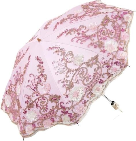 UV Blocking Sun Umbrella Vintage Lace Embroidery Parasol for Wedding Party Photo Shoots in Saudi Arabia