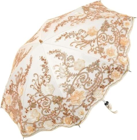 UV Blocking Sun Umbrella Vintage Lace Embroidery Parasol for Wedding Party Photo Shoots in Saudi Arabia