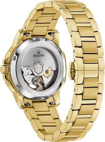 Bulova Ladies Automatic Marine Star, Gold-Tone Stainless Steel Case & Bracelet with Mother-of-Pearl Dial (Style: 97P171) in Kuwait