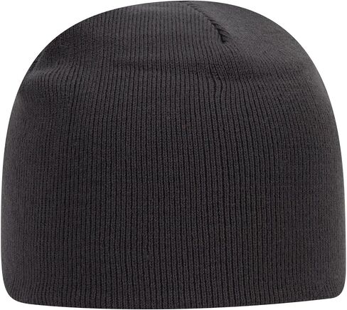 1 Pack Unisex 8 Inch Classic Knit Beanie Hat Stretch Fit Solid Color - Charcoal Gray in Kuwait