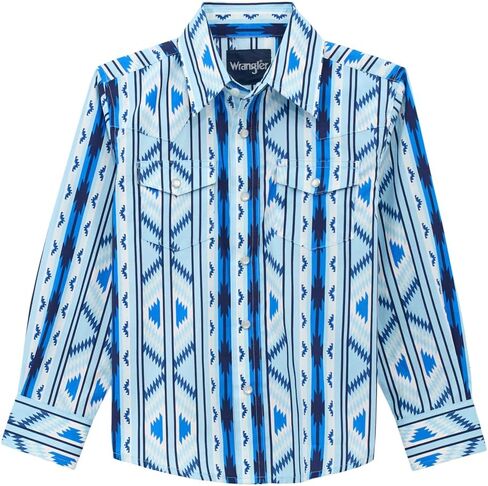 قميص Wrangler Boys Checotah بأكمام طويلة غربي - ICY in Kuwait