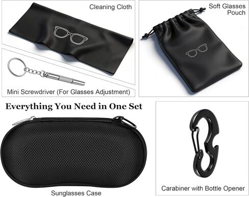 RayLove Sunglasses Case Hard Shell, Crush Resistant Eyeglass Case with Zipper, Lightweight Sunglasses Travel Case in Saudi Arabia