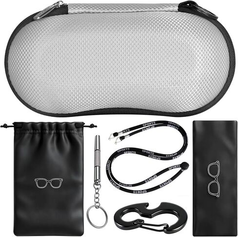 RayLove Sunglasses Case Hard Shell, Crush Resistant Eyeglass Case with Zipper, Lightweight Sunglasses Travel Case in Saudi Arabia