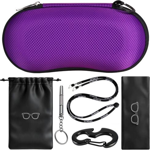 RayLove Sunglasses Case Hard Shell, Crush Resistant Eyeglass Case with Zipper, Lightweight Sunglasses Travel Case in Saudi Arabia