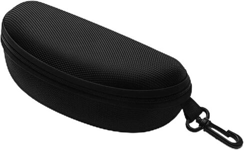 BUBBLE-FLY Hard EVA Waterproof Sunglasses Case, Large Protective Eyeglass Holder with Carabiner Clip & Cleaning Cloth, Shockproof Hard Shell Travel Case for Men Women, Fits Most Glasses in Saudi Arabia