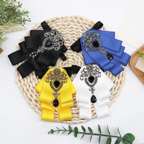 Bow Ties for Men Women, Pre-tied Mens Bow Tie with Crystal Women's Rhinestone Bowtie for Wedding Party Prom in Kuwait