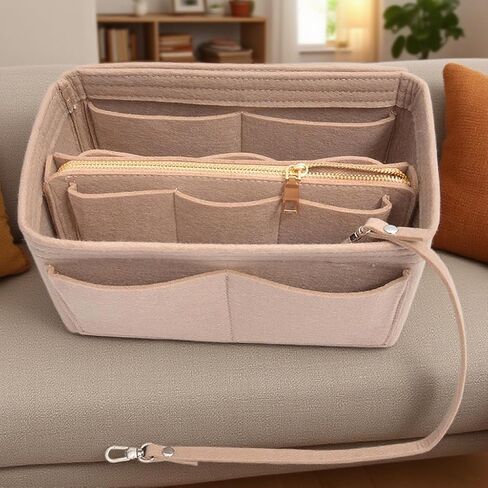 Purse Organizer Insert, Handbag Dividers Felt Tote Bag Organizer Insert for Inside Purse for Women in Kuwait
