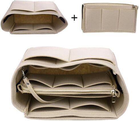 Purse Organizer Insert, Handbag Dividers Felt Tote Bag Organizer Insert for Inside Purse for Women in Kuwait