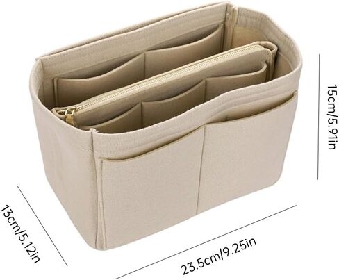 Purse Organizer Insert, Handbag Dividers Felt Tote Bag Organizer Insert for Inside Purse for Women in Kuwait