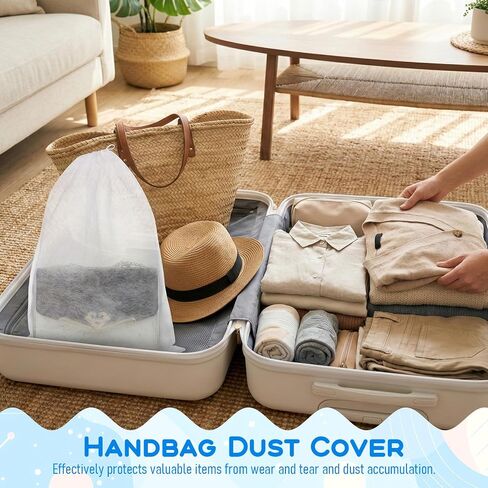 Styquenzer 20 Pcs Dust Bags for Handbags, Non-Woven Large Drawstring Bag Nonwoven Cloth Storage Pouch Cover for Shoe Boots in Kuwait