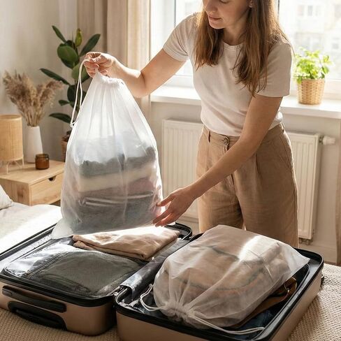 Styquenzer 20 Pcs Dust Bags for Handbags, Non-Woven Large Drawstring Bag Nonwoven Cloth Storage Pouch Cover for Shoe Boots in Kuwait