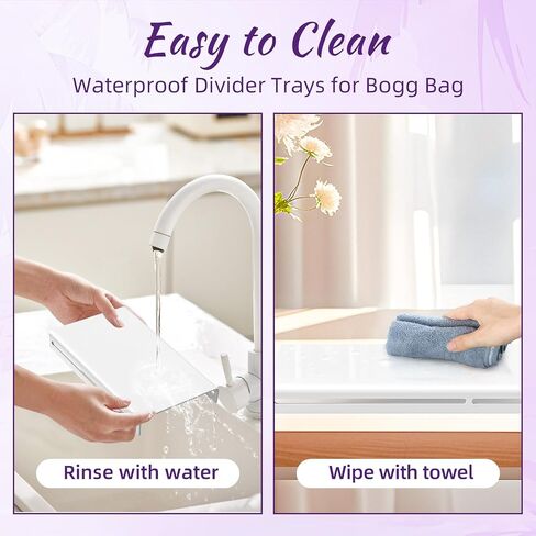 PoYang 2 Pack for Baby Bogg Bag Divider Tray, Lightweight Dividers for Bogg Bag Accessories Inserts for Bog Organizer Screw in, Help Organize Beach Bagg & Divide Space, Medium White in Saudi Arabia