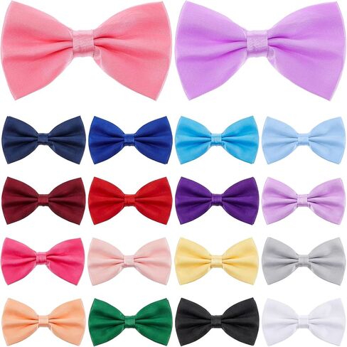 40Pcs Solid Color Pre-tied Bow Tie, Men's Bow Ties, Adjustable Bowties for Men Tuxedo Costume Wedding Party, Many Colors Options in Bulk in Saudi Arabia