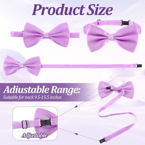 40Pcs Solid Color Pre-tied Bow Tie, Men's Bow Ties, Adjustable Bowties for Men Tuxedo Costume Wedding Party, Many Colors Options in Bulk in Saudi Arabia